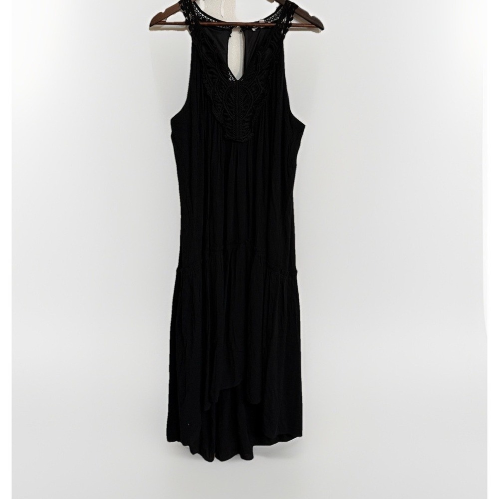 DR2 Dress‎ XL Dress High Neck Crochet Daniel Rainn High Low Beachy Summer Boho